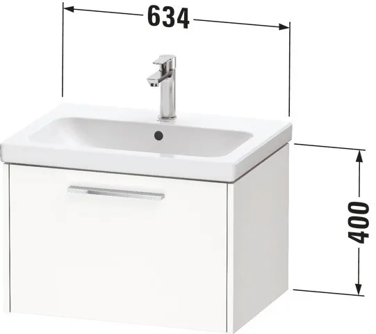 Duravit Waschtischunterschrank Wandhängend „D-Code“ 63,4 × 40 × 46 cm in Eiche Marmoriert Duravit Waschtischunterschrank Wandhängend „D-Code“ 63,4 × 40 × 46 cm in Eiche Marmoriert