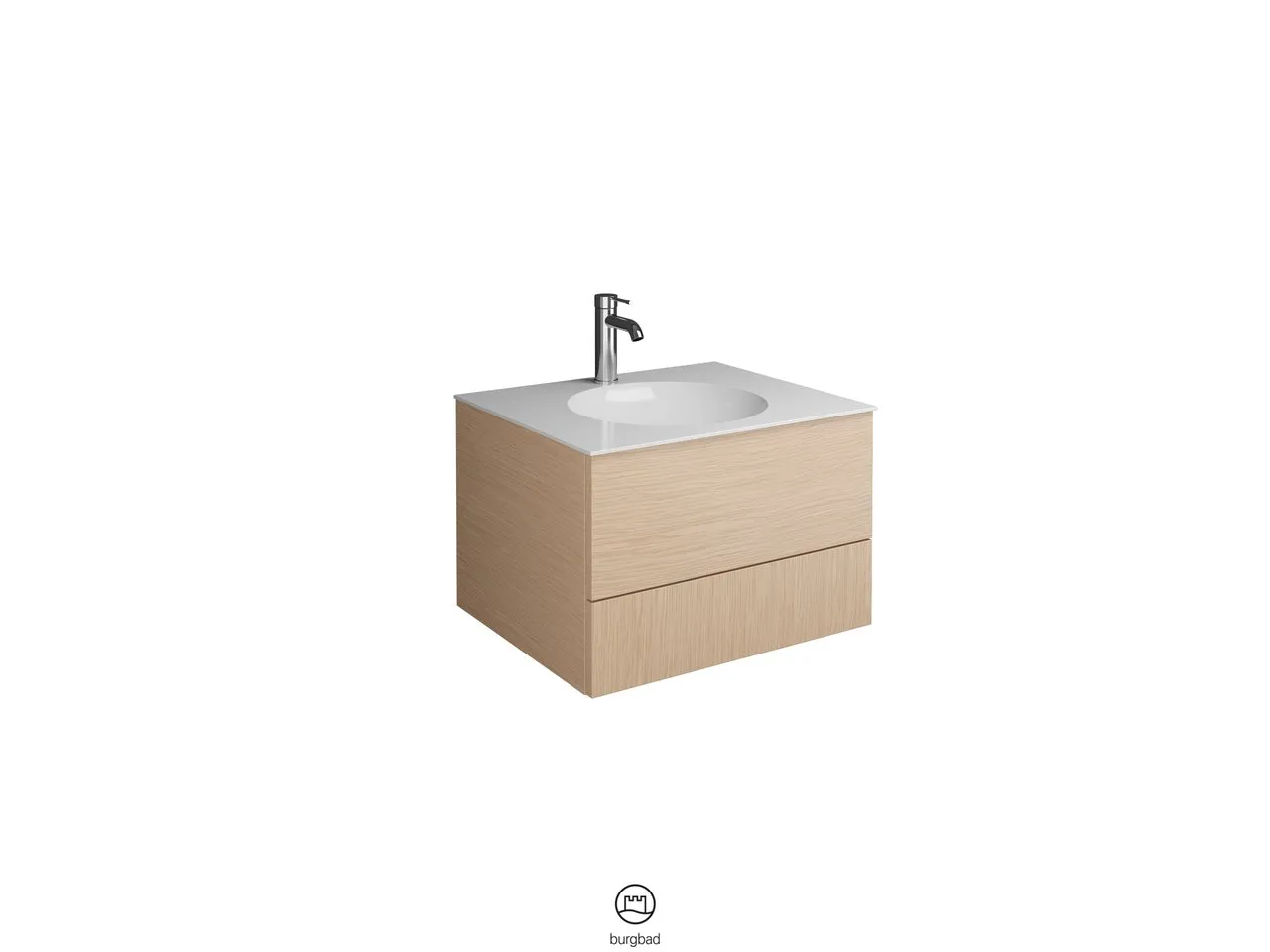 burgbad Coco HGL Waschtisch Set SFHR060 Mineralguss 505x606x406