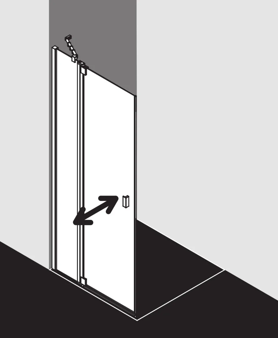 Kermi Duschtür 1-flügelig mit Festfeld links für Ecke „RAYA“ Glas Klar, Profile Silber Mattglanz, BV: 720 - 750 mm GAK: 705 - 735 mm WE: 730 - 760 mm H: 1850 mm Kermi Duschtür 1-flügelig mit Festfeld links für Ecke „RAYA“ Glas Klar, Profile Silber Mattglanz, BV: 720 - 750 mm GAK: 705 - 735 mm WE: 730 - 760 mm H: 1850 mm