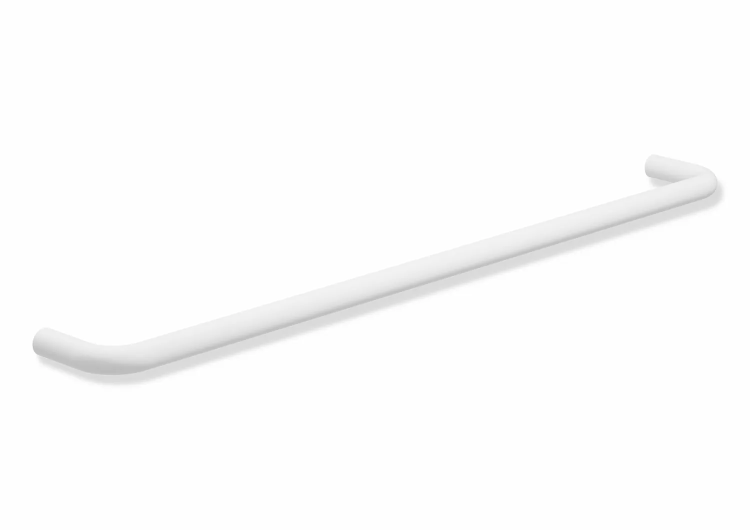 HEWI Badetuchhalter Serie 480, Edelstahl, pulverbeschichtet, Achsmaß 600 mm, Tiefe 75 mm, Durchmesser 18 mm