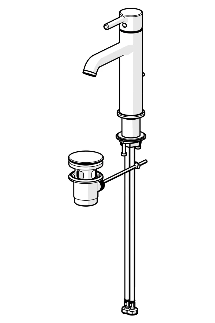 EHM Waschtischbatterie VANTIS Style 5456 Ablaufgarnitur mit Zugstange Ausladung 133 mm Chrom EHM Waschtischbatterie VANTIS Style 5456 Ablaufgarnitur mit Zugstange Ausladung 133 mm Chrom