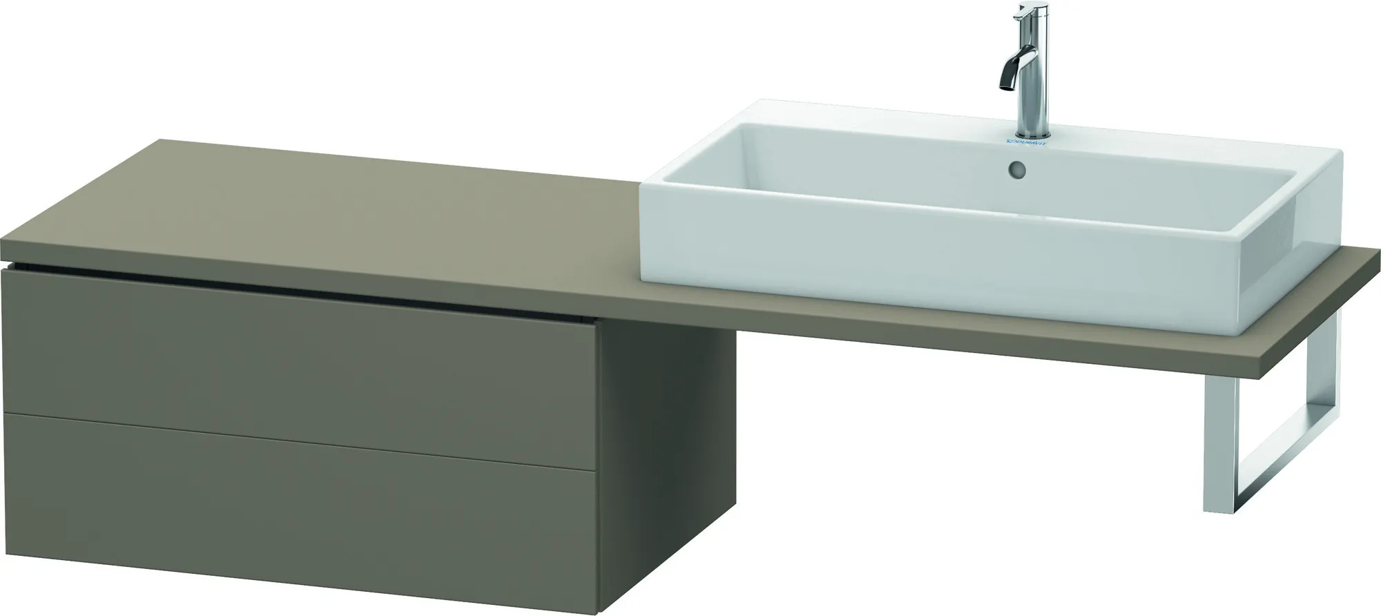 Duravit Unterschrank für Konsole „L-Cube“ 82 × 40 × 54,7 cm Flannel Grey Seidenmatt