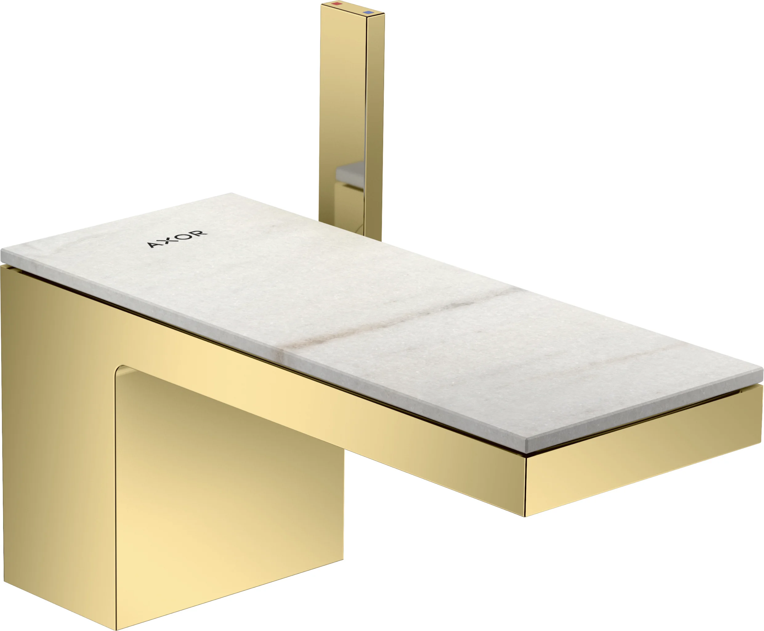 Hansgrohe AXOR MyEdition Platte 200 mm Marmor Lasa Covelano Vena Oro abnehmbar