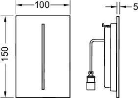 filo Sensorblende, Kunststoff Chrom glänzend filo Sensorblende, Kunststoff Chrom glänzend