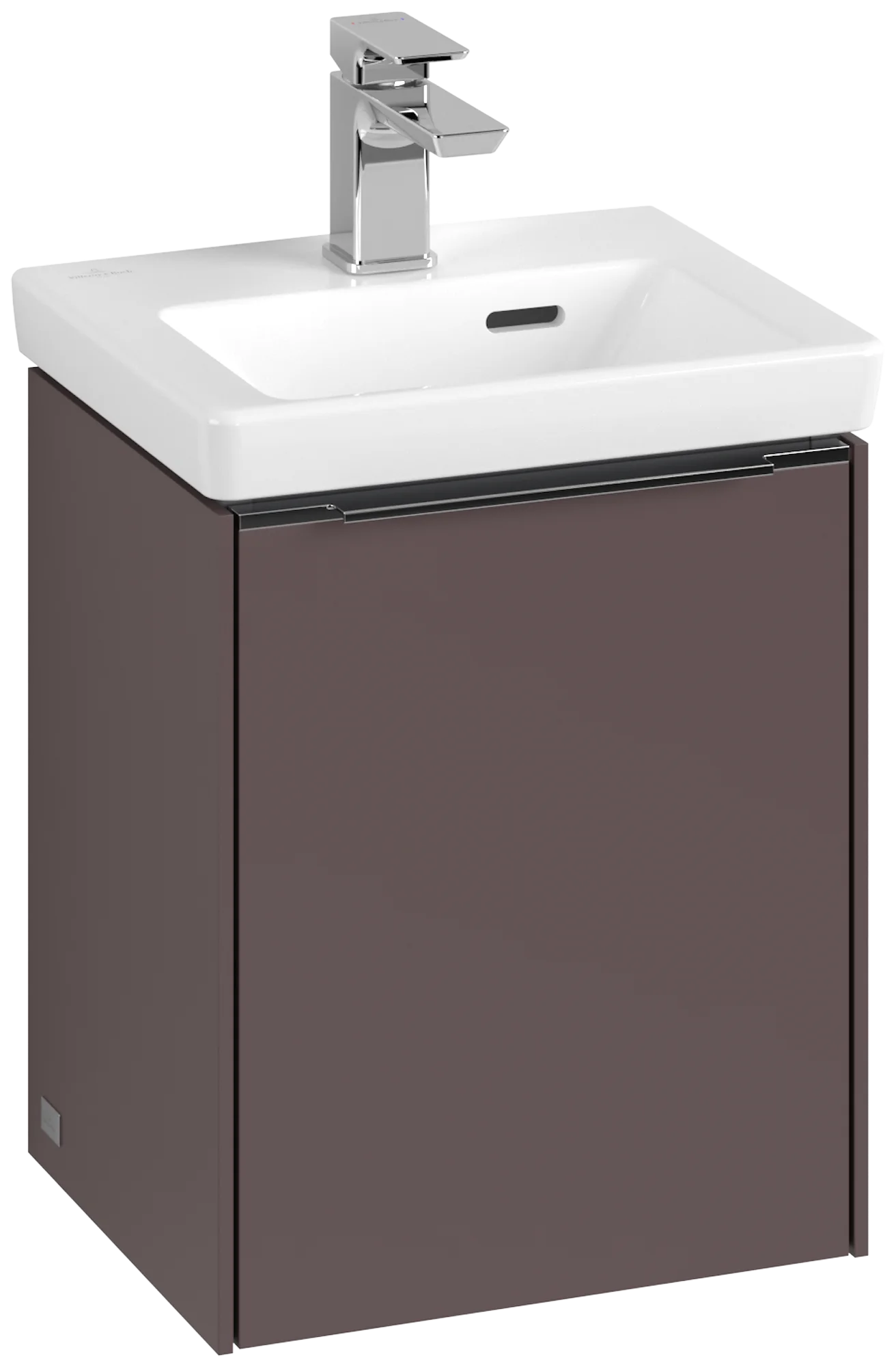 Villeroy & Boch Waschbeckenunterschrank Subway 3.0 C58300, Eckig Dark Berry, 429x293x351 mm, 1 Tür, SoftClosing, Wandmontage