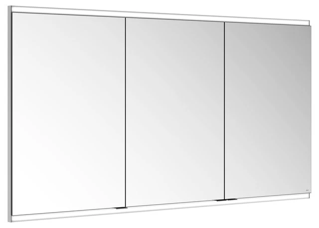 KEUCO Wandeinbau Spiegelschrank 3-türig „Royal Modular 2.0“ in Silber (eloxiert), Unterputz, mit Beleuchtung, mit Steckdosen 1400 × 700 × 120 mm KEUCO Wandeinbau Spiegelschrank 3-türig „Royal Modular 2.0“ in Silber (eloxiert), Unterputz, mit Beleuchtung, mit Steckdosen 1400 × 700 × 120 mm