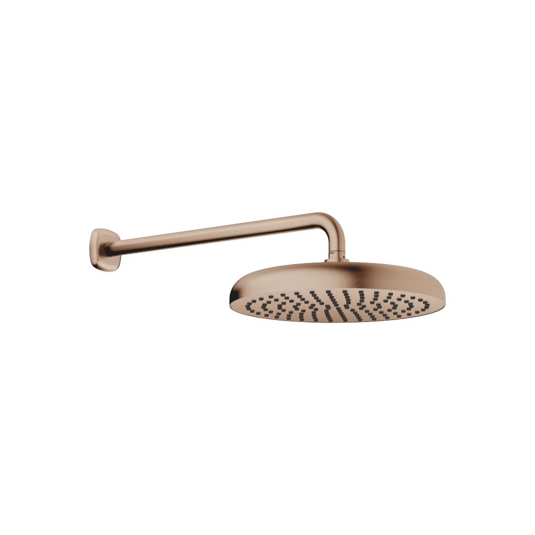 Dornbracht COYA Regenbrause mit Wandanbindung - Bronze gebürstet PVD, Durchmesser 300 mm, Ausladung 450 mm Dornbracht COYA Regenbrause mit Wandanbindung - Bronze gebürstet PVD, Durchmesser 300 mm, Ausladung 450 mm