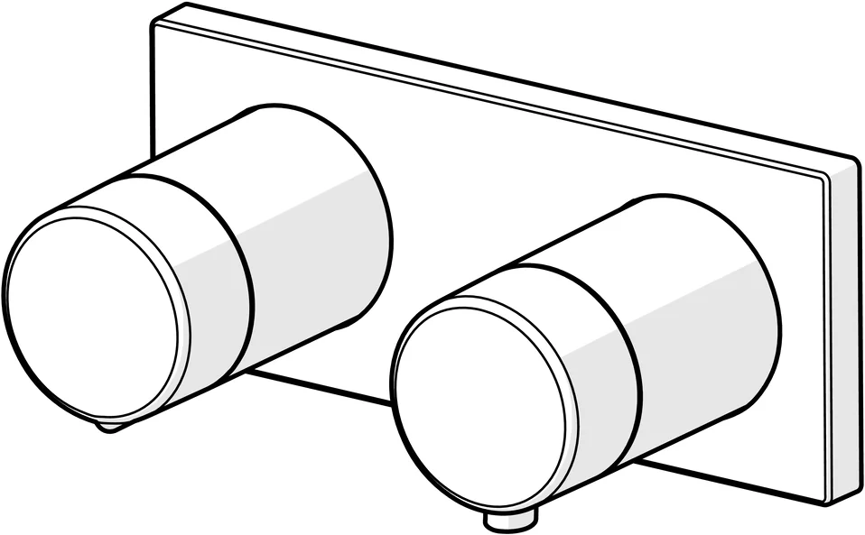 HansaLIVING Wannen- und Brausearmatur Hansamatrix Fertigmontageset für Wanne/Brause 4453 Rosette eckig DN15 Chrom HansaLIVING Wannen- und Brausearmatur Hansamatrix Fertigmontageset für Wanne/Brause 4453 Rosette eckig DN15 Chrom