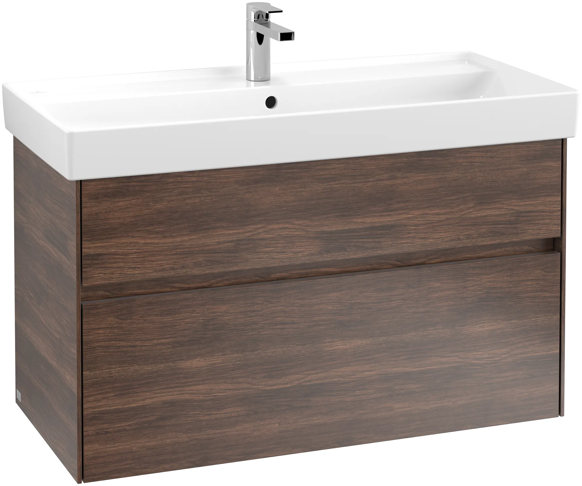 Villeroy & Boch Waschtischunterschrank „Collaro“ 954 × 546 × 444 mm Arizona Oak, für Becken mittig, mit Beleuchtung