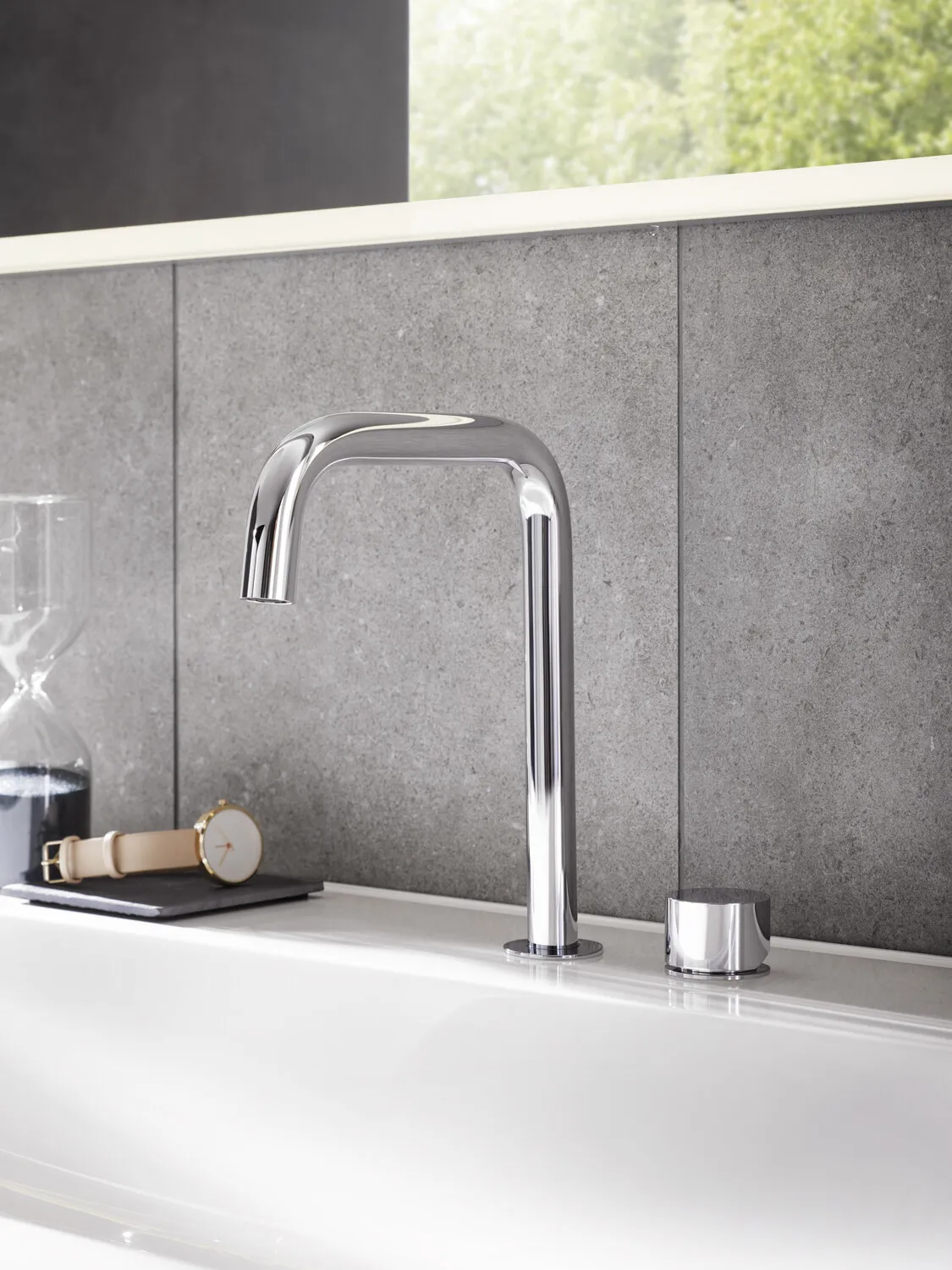 Waschtischarmatur evo, 2-Loch für Gäste-Waschtisch, chrom Waschtischarmatur evo, 2-Loch für Gäste-Waschtisch, chrom