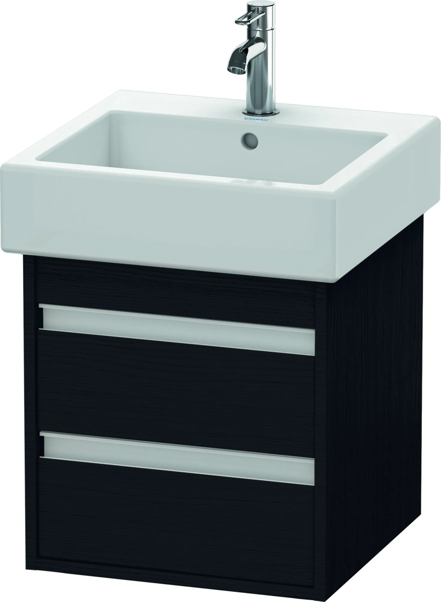 Duravit Waschtischunterschrank wandhängend „Ketho“ 45 × 48 × 44 cm Eiche Schwarz Duravit Waschtischunterschrank wandhängend „Ketho“ 45 × 48 × 44 cm Eiche Schwarz