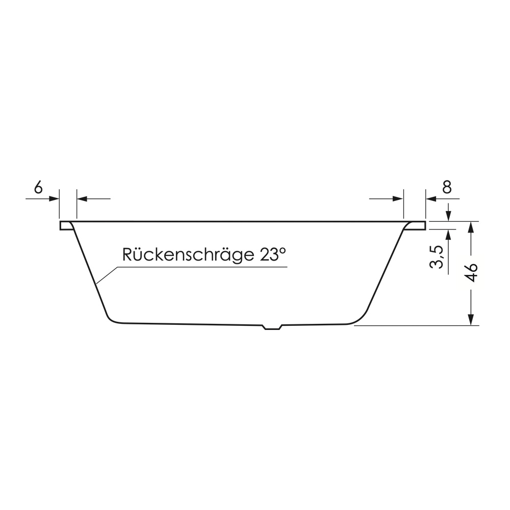 repaBAD asymmetrische Badewanne „Taurus“ eck 1620 × 940 mm, rechts in Weiß