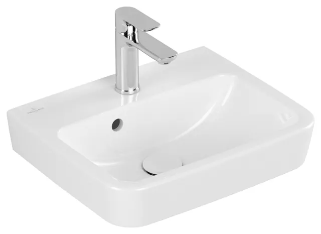 Villeroy & Boch Handwaschbecken „O.novo“ 450 × 370 × 160 mm, für Becken mittig, mit Hahnlochbohrung, Hahnlochposition mittig in Weiß Alpin Villeroy & Boch Handwaschbecken „O.novo“ 450 × 370 × 160 mm, für Becken mittig, mit Hahnlochbohrung, Hahnlochposition mittig in Weiß Alpin