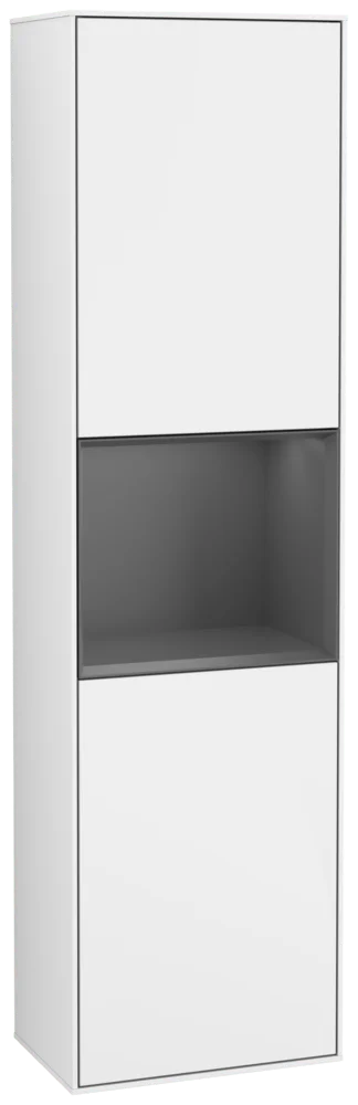 Villeroy & Boch Hochschrank Finion F460GK 418x1516x270mm Eckig Glossy White Lacquer mit Beleuchtung und Push-to-open Funktion Villeroy & Boch Hochschrank Finion F460GK 418x1516x270mm Eckig Glossy White Lacquer mit Beleuchtung und Push-to-open Funktion