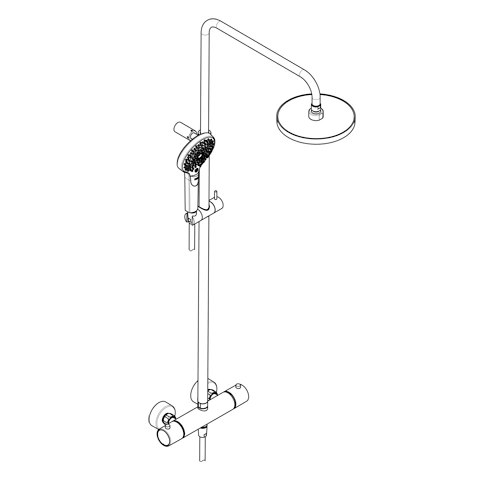 -DIVE Dive X 3S Thermostat Dual Shower System chrom