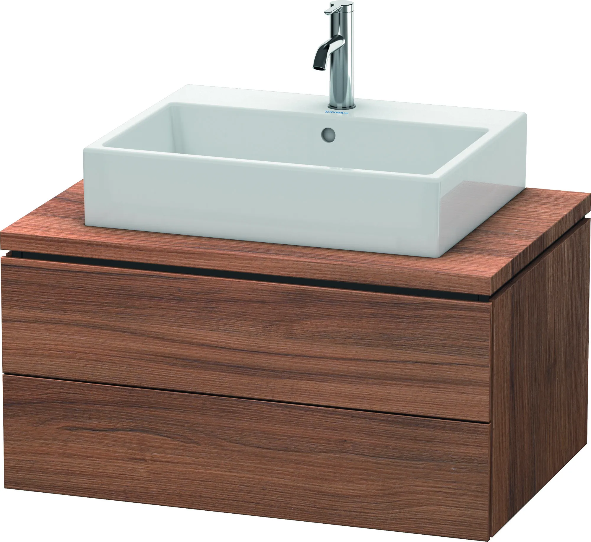 Duravit Waschtischunterschrank wandhängend „L-Cube“ 82 × 40 × 54,7 cm Nussbaum Natur Duravit Waschtischunterschrank wandhängend „L-Cube“ 82 × 40 × 54,7 cm Nussbaum Natur