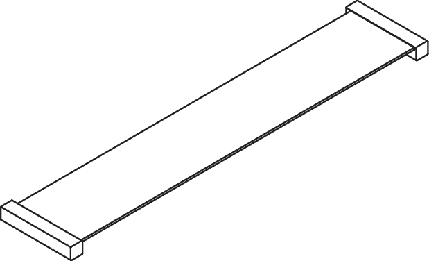 Ablage, Edelstahl, PVD, Ablagefläche aus ESG-Glas (4 mm), von der Unterseite satiniert, Breite 616 mm, Höhe 20 mm, Tiefe 122 mm, in Farbe CK (messing glänzend) Ablage, Edelstahl, PVD, Ablagefläche aus ESG-Glas (4 mm), von der Unterseite satiniert, Breite 616 mm, Höhe 20 mm, Tiefe 122 mm, in Farbe CK (messing glänzend)