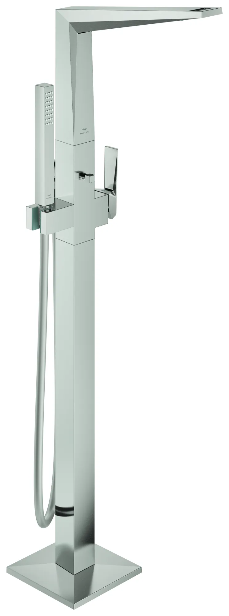 Einhand-Wannenbatterie Allure Brilliant Private Collection 24422, Bodenmontage, Griff mit Rändelstruktur, Fertigmontageset für 45 984, Ausladung 270 mm, mit Euphoria Cube+ Handbrauseset, chrom Einhand-Wannenbatterie Allure Brilliant Private Collection 24422, Bodenmontage, Griff mit Rändelstruktur, Fertigmontageset für 45 984, Ausladung 270 mm, mit Euphoria Cube+ Handbrauseset, chrom