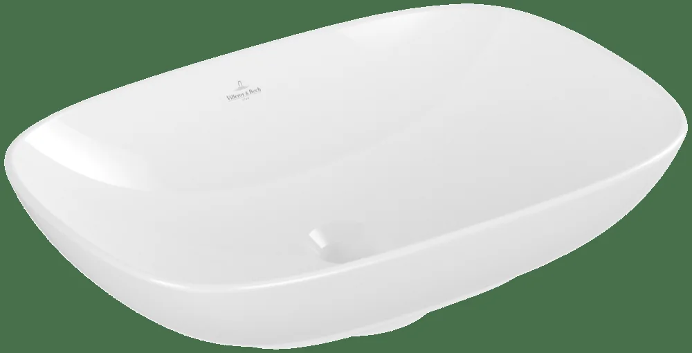 Villeroy & Boch Loop & Friends Aufsatzwaschbecken 560x380mm Rechteck mit Überlauf Weiß Alpin