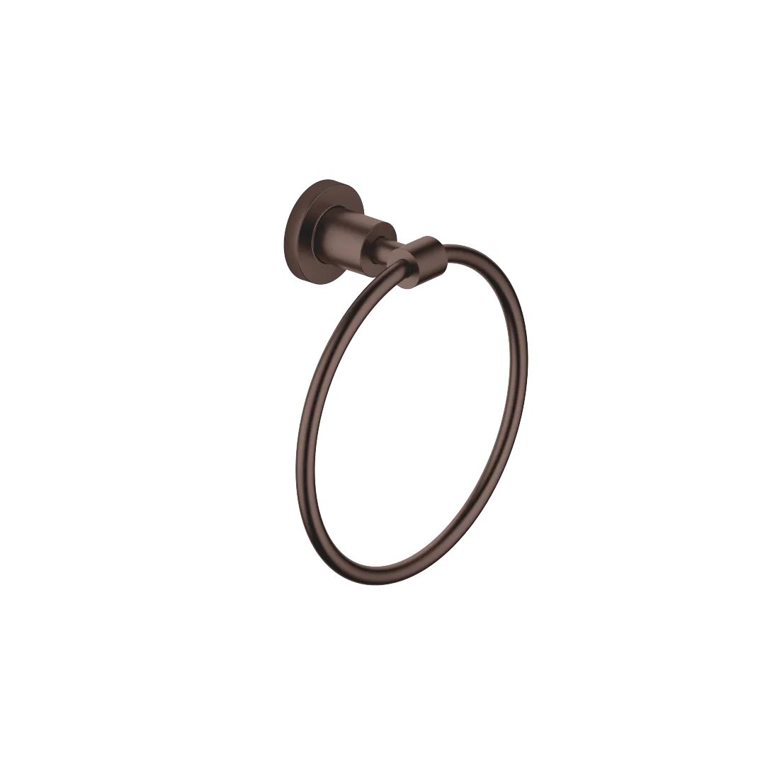 Dornbracht Handtuchring TARA, rund, Dark Bronze gebürstet PVD, Breite 185 mm, Rosette Ø 55 mm, Ausladung 80 mm