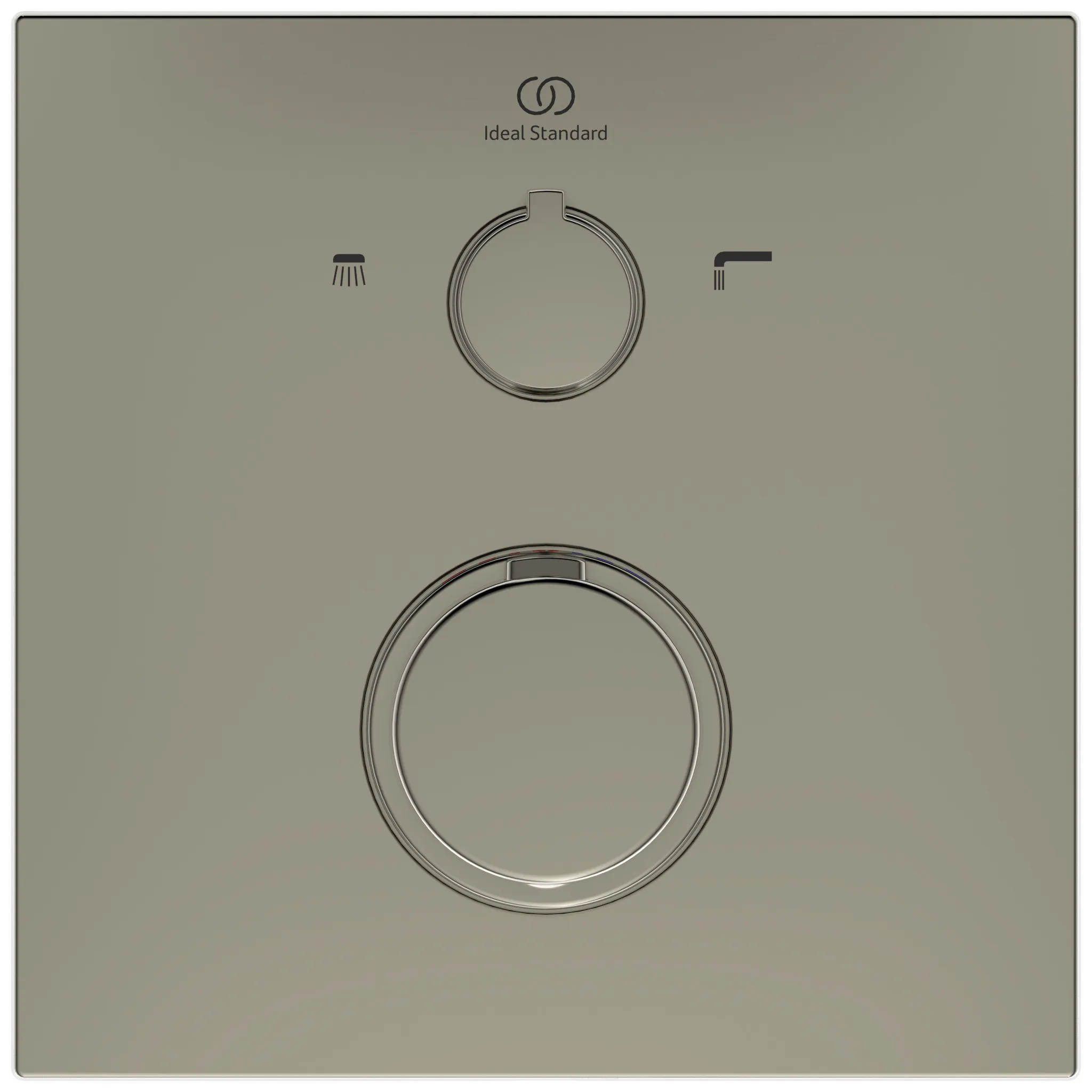 Badethermostat Unterputz Ceratherm C100, Bausatz 2, Rosette 163x163mm, Brushed Gold