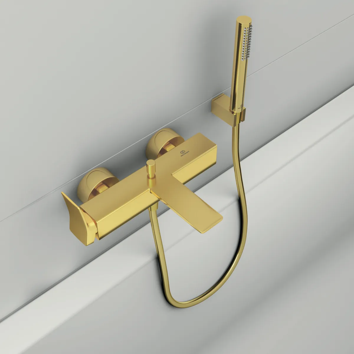 Ideal Standard Badearmatur Aufputz Conca, Stab-Handbrause, Brushed Gold
