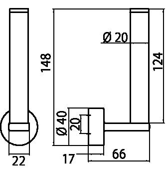 emco Reservetoilettenpapierhalter „rondo 2“ in chrom, Befestigung verdeckt emco Reservetoilettenpapierhalter „rondo 2“ in chrom, Befestigung verdeckt