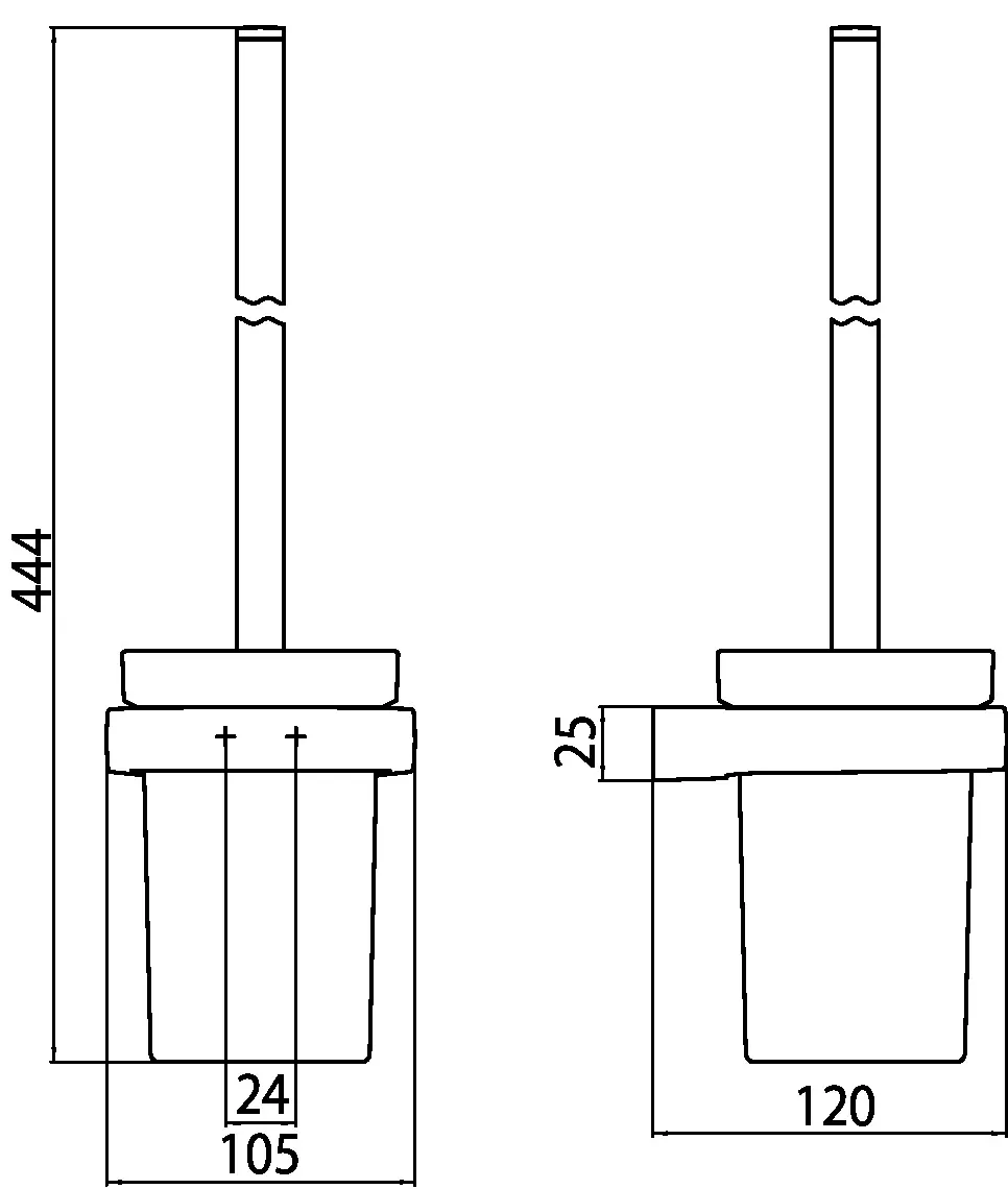 emco trend Bürstengarnitur Glasteil satiniert, chrom emco trend Bürstengarnitur Glasteil satiniert, chrom