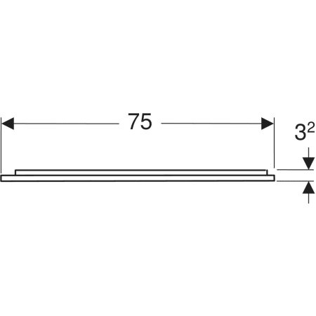 Geberit Spiegel „Option“ 75 × 70 cm, rechteckig in Aluminium eloxiert
