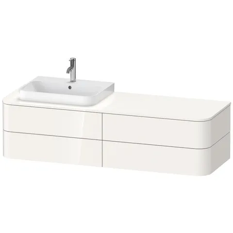 Duravit Waschtischunterschrank wandhängend „Happy D.2 Plus“ 160 × 40,8 × 55 cm, links