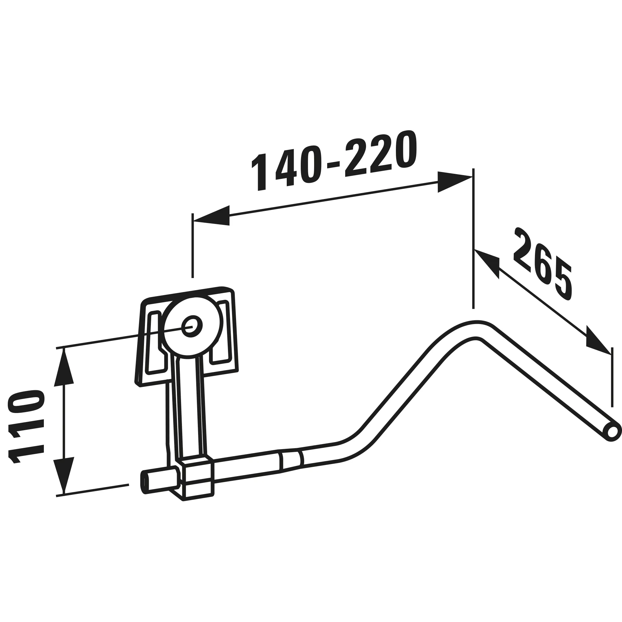 Laufen LANI Handtuchhalter lateral rechts, schwarz matt Laufen LANI Handtuchhalter lateral rechts, schwarz matt