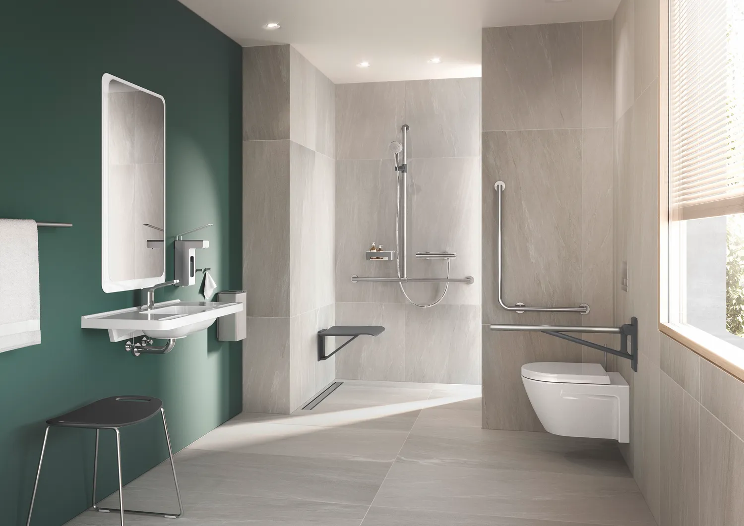 HEWI Stützklappgriff „System 900“ HEWI Stützklappgriff „System 900“