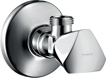 Hansgrohe Eckventil E-Design chrom, G 1/2 Eingang, G 3/8 Abgang, Sterngriff, Geräuschgruppe I, Durchflussklasse A Hansgrohe Eckventil E-Design chrom, G 1/2 Eingang, G 3/8 Abgang, Sterngriff, Geräuschgruppe I, Durchflussklasse A