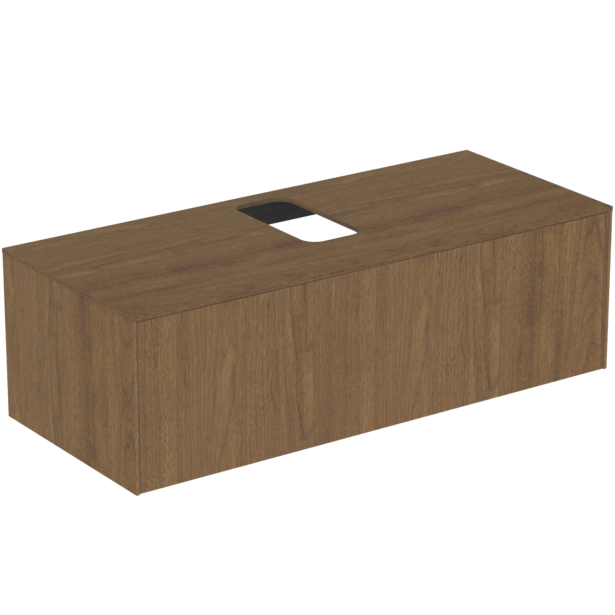 Ideal Standard Waschtischplatte Conca mittiger Ausschnitt, Walnuss Dunkel, 1202 x 505 mm Ideal Standard Waschtischplatte Conca mittiger Ausschnitt, Walnuss Dunkel, 1202 x 505 mm