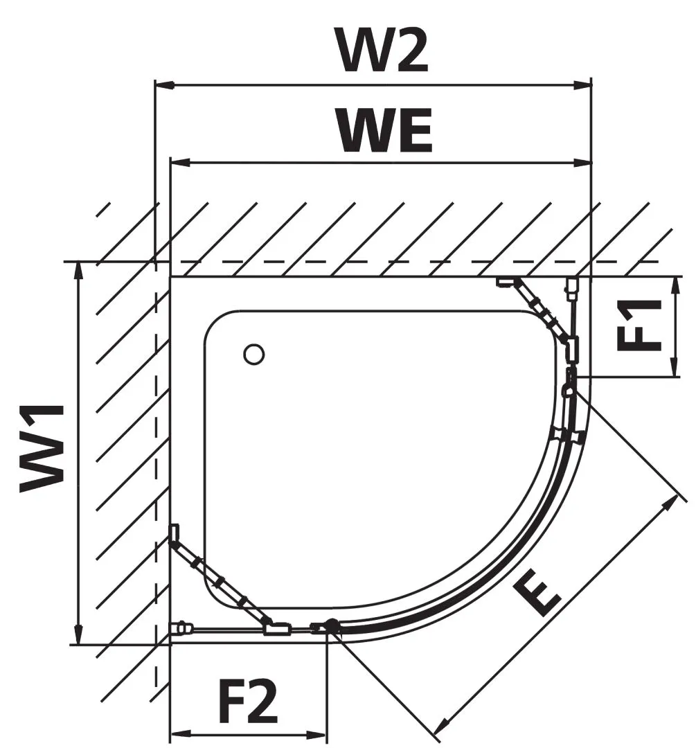 Kermi Duschdesign IBIZA 2000 Viertelkreis-Duschkabine (Schwingtür mit Festfeldern) weiß, H 2000 mm, Wanneneinbaumaß 885-910⁄985-1.010 mm Kermi Duschdesign IBIZA 2000 Viertelkreis-Duschkabine (Schwingtür mit Festfeldern) weiß, H 2000 mm, Wanneneinbaumaß 885-910⁄985-1.010 mm