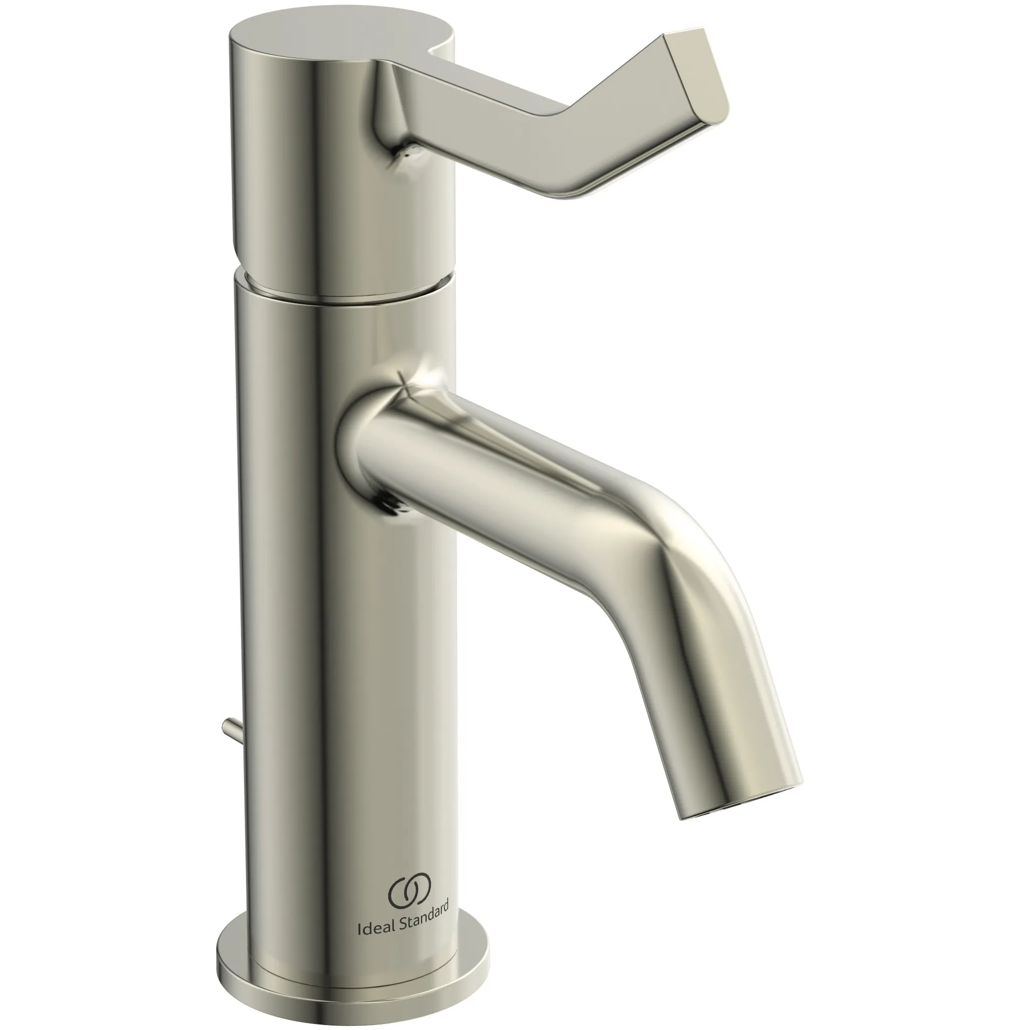 Waschischarmatur Joy Ausladung 110mm mit Ablaufgarnitur mit langem Griff Brushed Gold Waschischarmatur Joy Ausladung 110mm mit Ablaufgarnitur mit langem Griff Brushed Gold