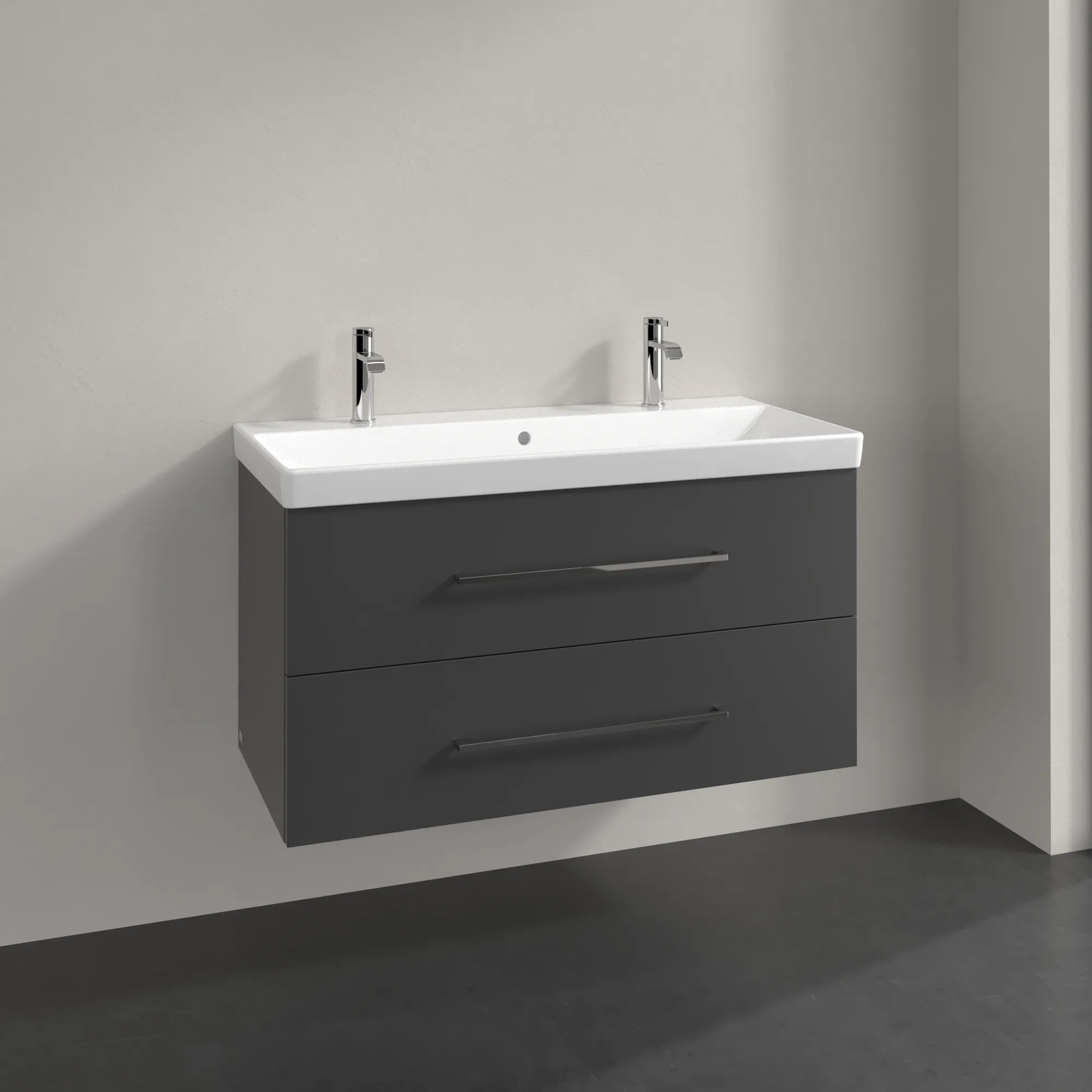 Villeroy & Boch Waschtischunterschrank „Avento“ für Schrankwaschtisch 980 × 514 × 452 mm Graphite, Soft Closing Villeroy & Boch Waschtischunterschrank „Avento“ für Schrankwaschtisch 980 × 514 × 452 mm Graphite, Soft Closing