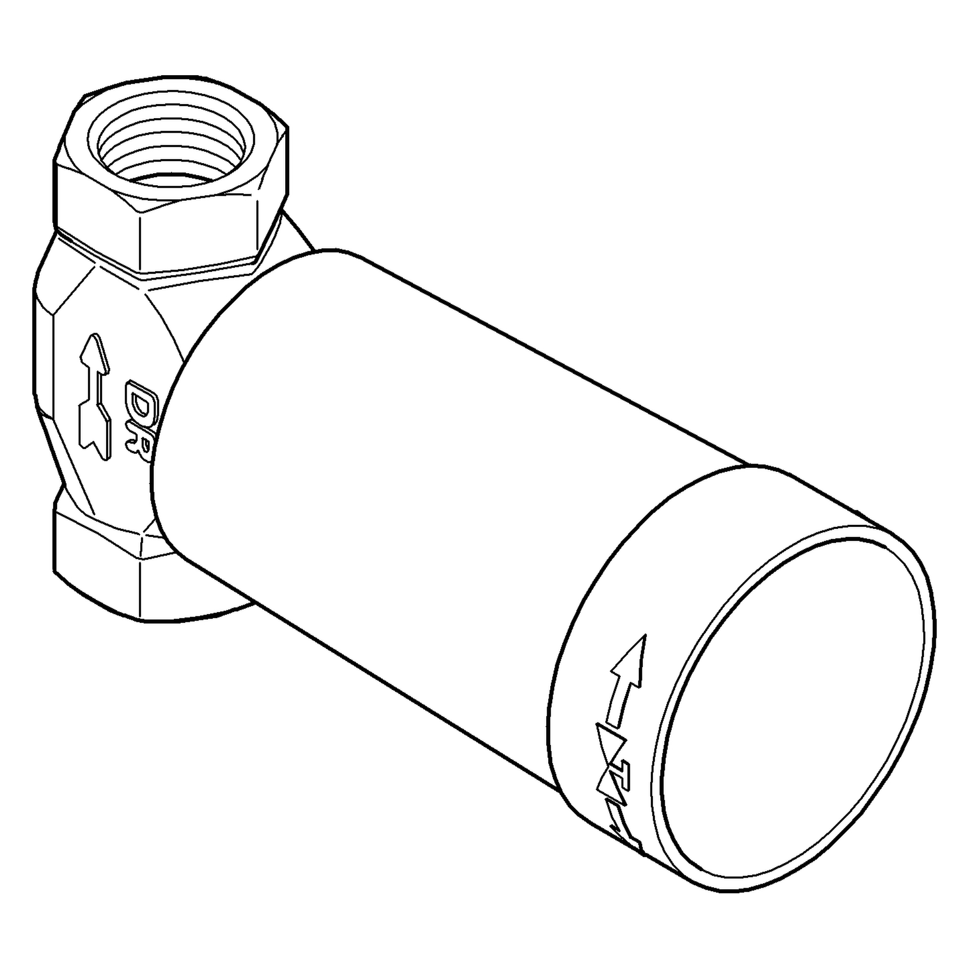 Unterputz-Ventil-Unterteil 29032, vormontiertes Oberteil 1/2″, Gewindeanschluss 1/2″