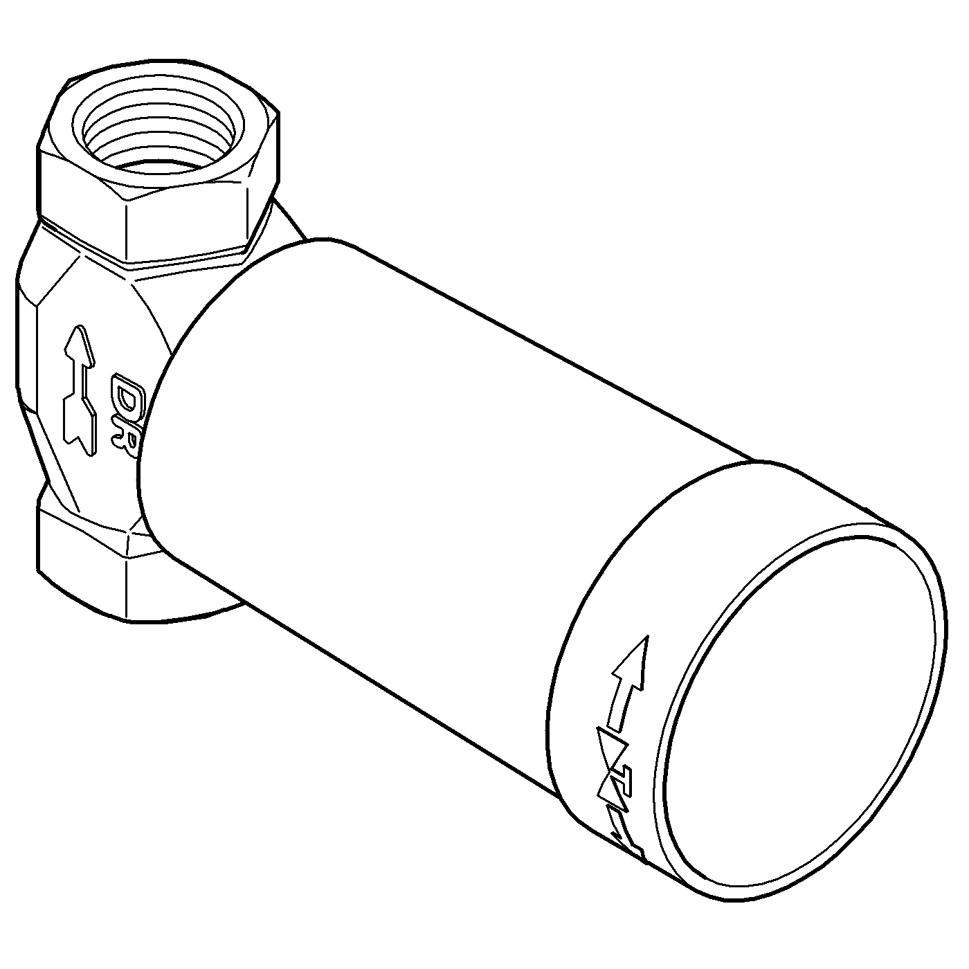 Unterputz-Ventil-Unterteil 29032, vormontiertes Oberteil 1/2″, Gewindeanschluss 1/2″