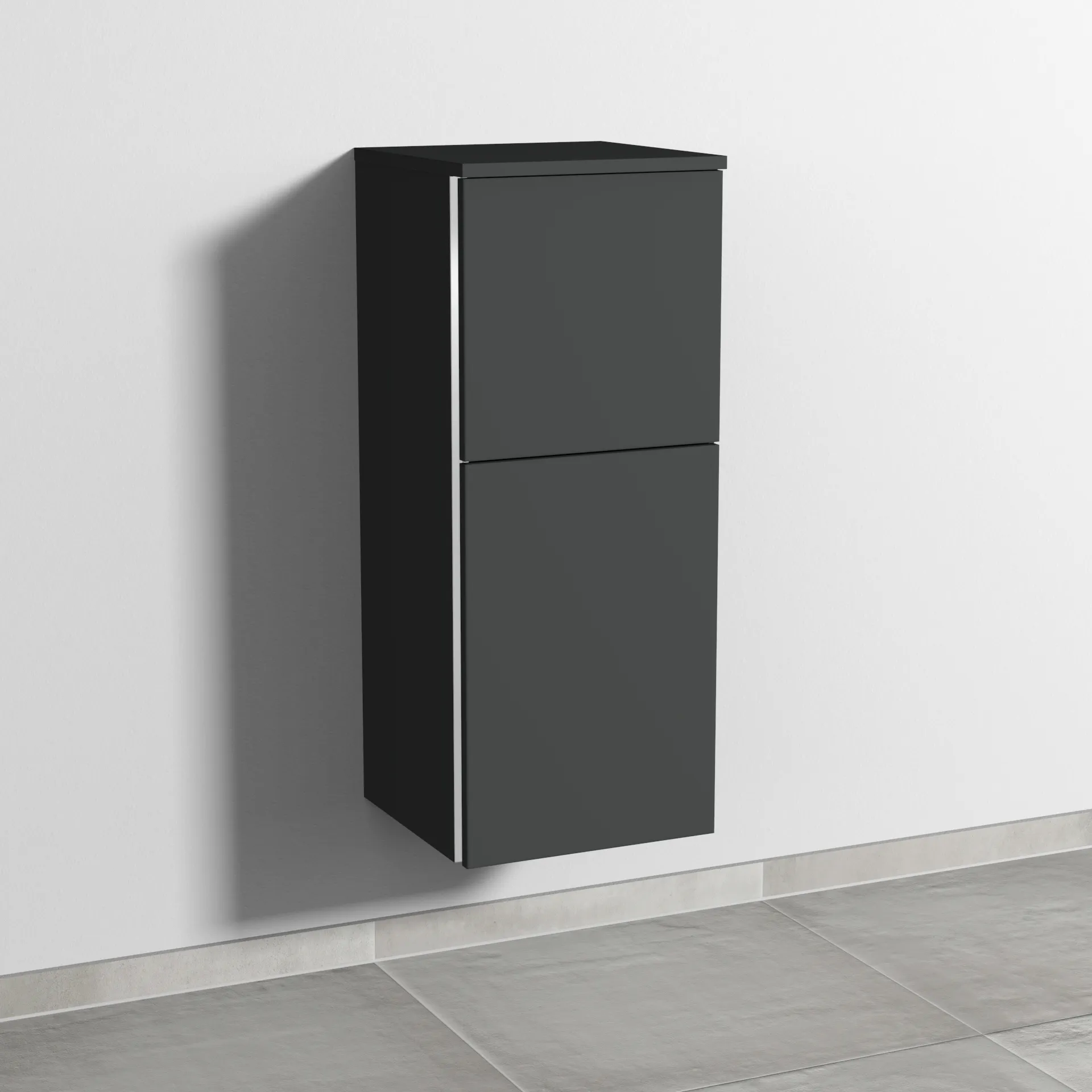 Sanipa Mittelschrank „3way“ 350 × 850 × 345 mm Anschlag rechts, in Graphit (matt), Anschlag rechts