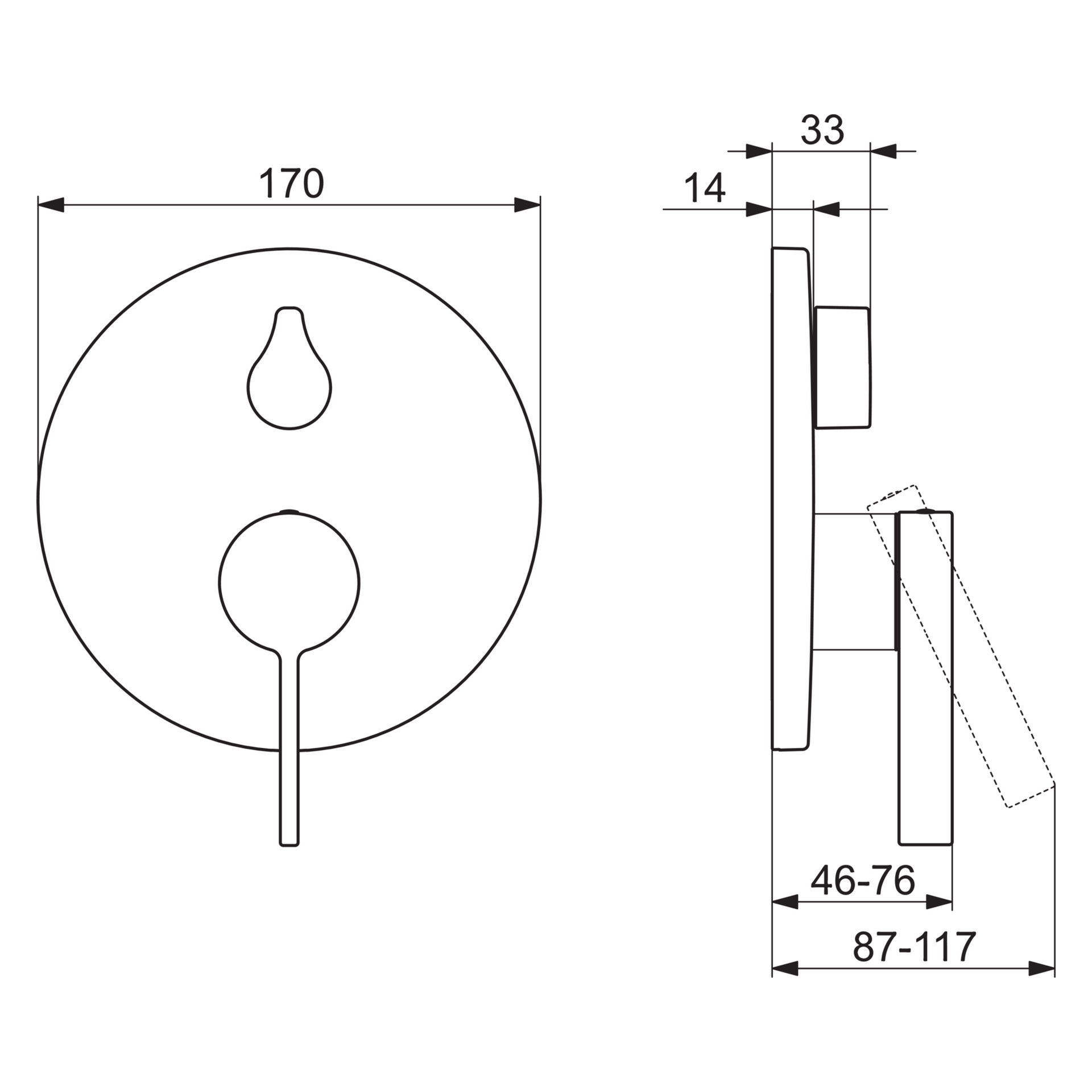 Einhebelmischer Fertigmontageset für Wanne/Brause LOFT 8772 Rosette rund Chrom Einhebelmischer Fertigmontageset für Wanne/Brause LOFT 8772 Rosette rund Chrom