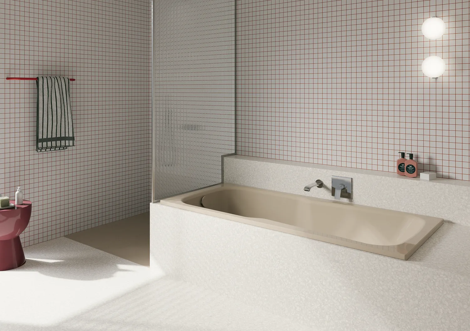 Bette BetteSet Badewanne Rechteck 1650x750x380 mm Bahama beige glasierter Titan-Stahl Einbau 1-Sitzer
