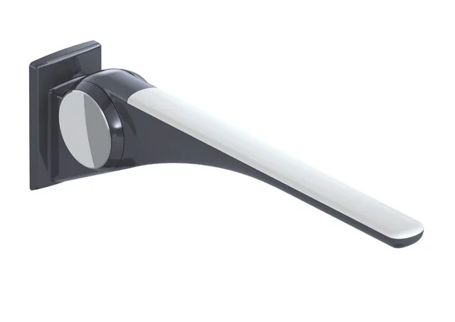HEWI LifeSystem Stützklappgriff Basic, Ausleger Aluminium, PG75