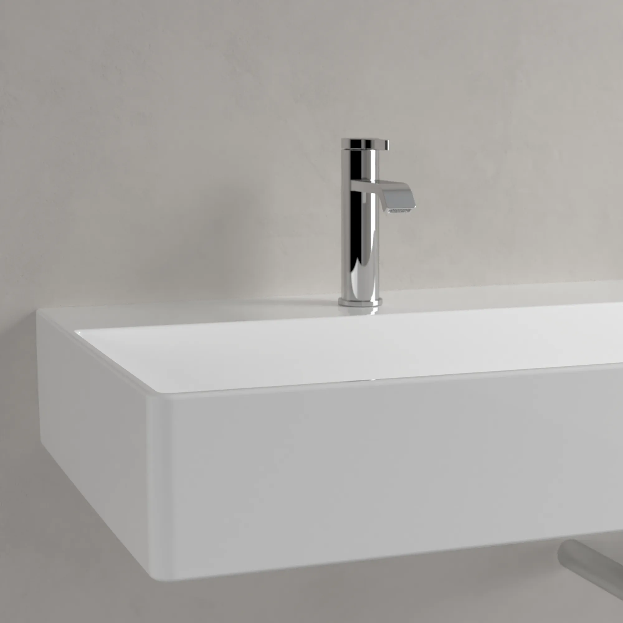 Villeroy & Boch Wandwaschtisch aus TitanCeram geschliffen „Memento 2.0“ 1200 × 470 × 150 mm, Hahnlochposition links und rechts, mit Hahnlochbohrung in Weiß Alpin Villeroy & Boch Wandwaschtisch aus TitanCeram geschliffen „Memento 2.0“ 1200 × 470 × 150 mm, Hahnlochposition links und rechts, mit Hahnlochbohrung in Weiß Alpin