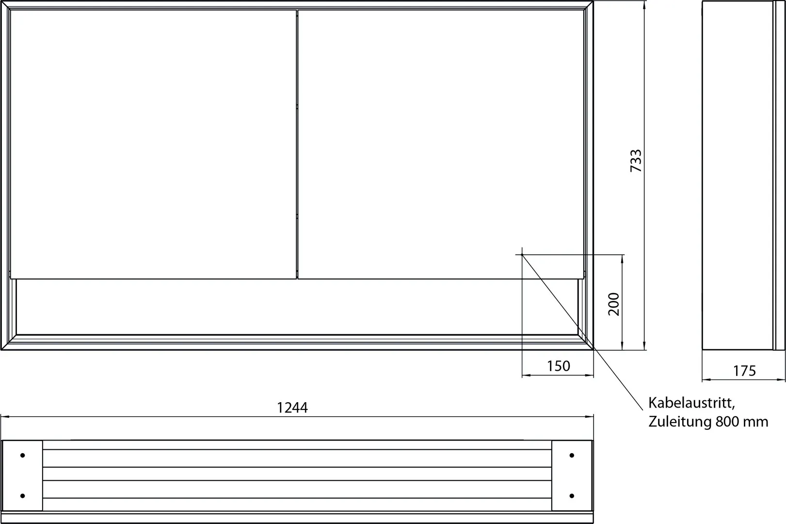 emco Spiegelschrank „loft“ 124,4 × 73,3 × 17,5 cm