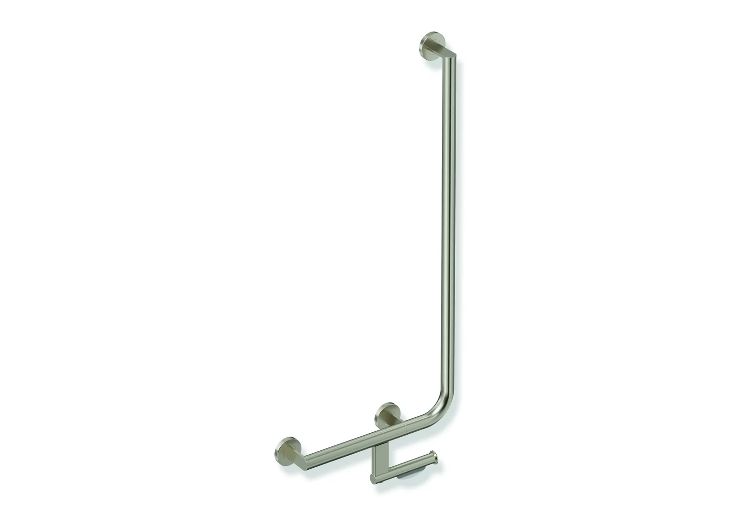 HEWI Winkelgriff mit WC-Papierrollenhalter, System 900, Edelstahl, PVD nickel gebürstet HEWI Winkelgriff mit WC-Papierrollenhalter, System 900, Edelstahl, PVD nickel gebürstet