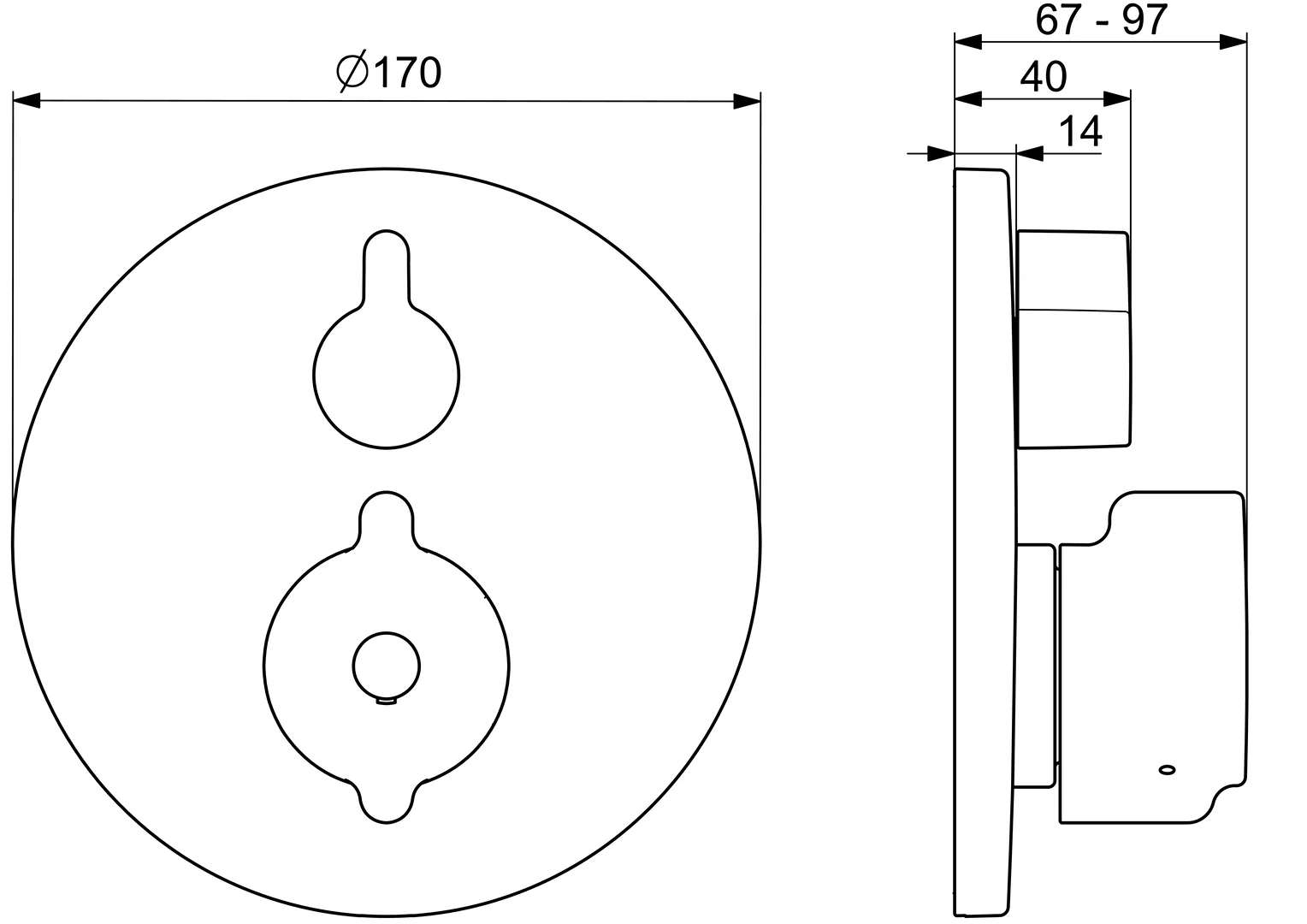 HansaCLINICA Wannen- und Brausearmatur Hansaclinica 2018, Fertigmontageset für Wanne/Brause mit Rosette rund Chrom HansaCLINICA Wannen- und Brausearmatur Hansaclinica 2018, Fertigmontageset für Wanne/Brause mit Rosette rund Chrom