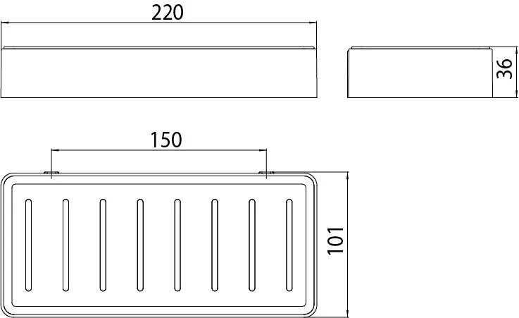 loft Schwammkorb mit Kunststoffeinsatz 220 × 36 × 101 mm, chrom/weiss loft Schwammkorb mit Kunststoffeinsatz 220 × 36 × 101 mm, chrom/weiss