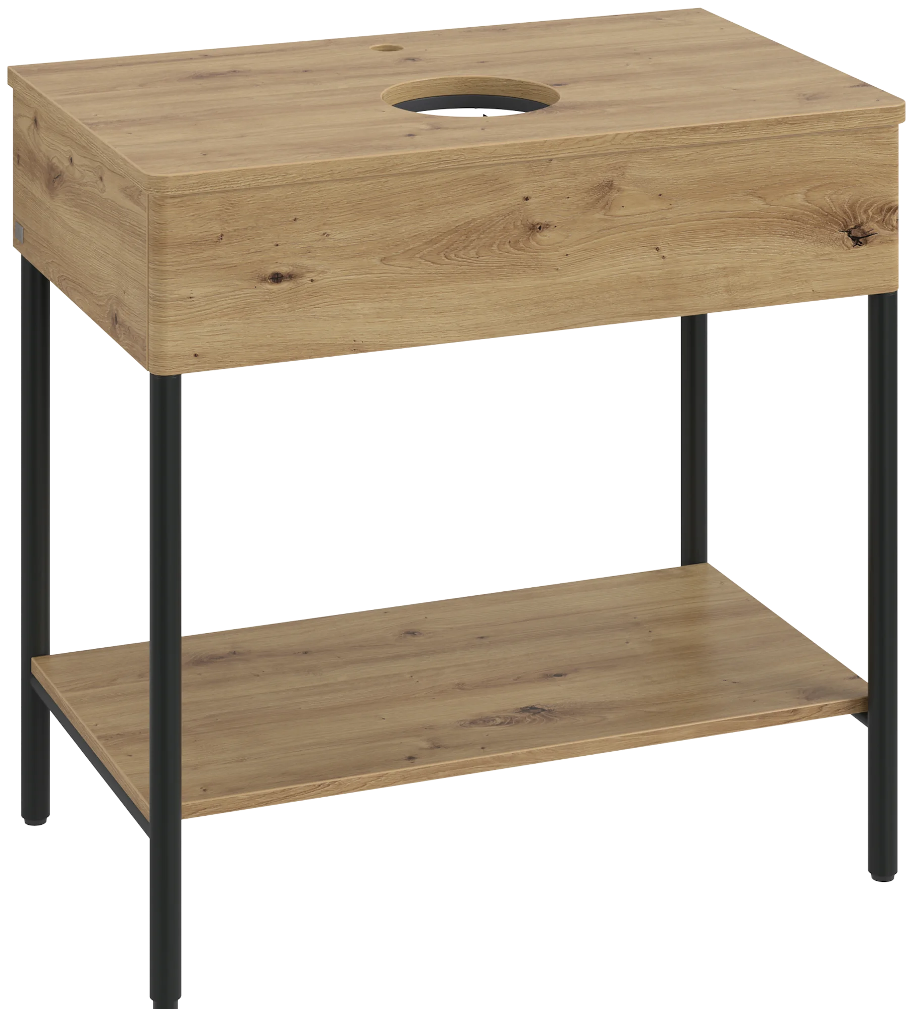 Villeroy & Boch Waschbeckenunterschrank Artis K63051TS, Eckig Oak Natural Touch, 800x782x500mm, mit Metallgestell und Push-to-open Funktion