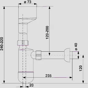 Flaschengeruchsverschluss für Urinale 50x4